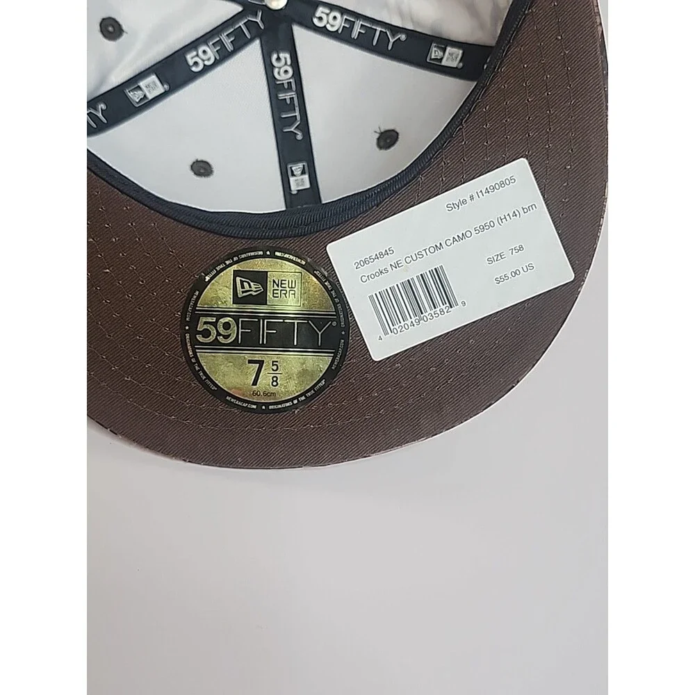 Crooks & Castles 59Fifty New Era Hat Fitted Cap Camouflage USA Brown Tans New